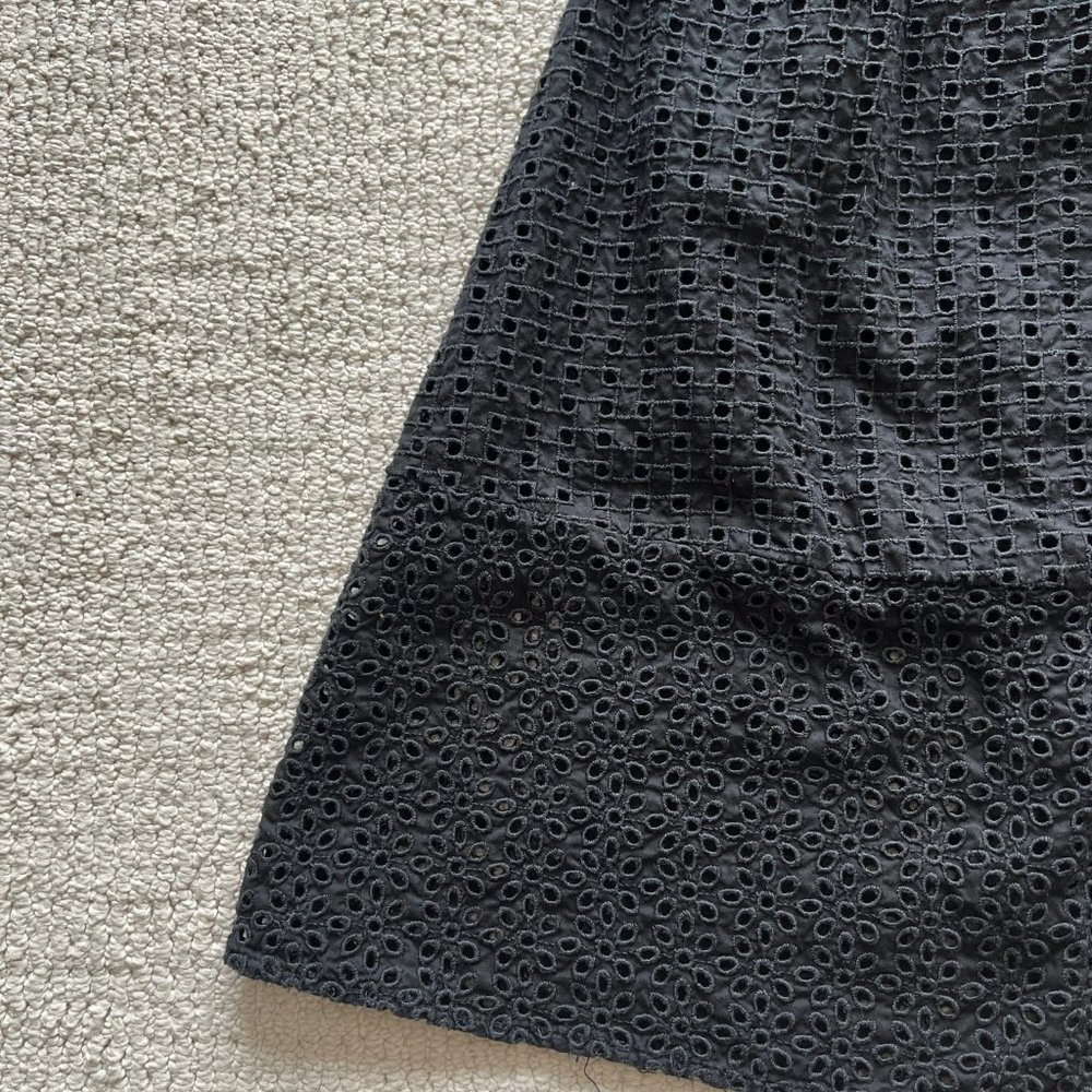 J. Crew Black Eyelet Midi Dress - Picture 6 of 6